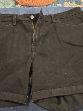 Old Navy Black High-Rise Stretch Denim Shorts